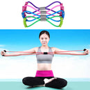4PCS Latex Rubber Resistance Stretch Band Rope Fitness Exercise Pilates Yo WER