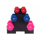 Vinyl Dumbbell Set Gym Weights Stand Rack Home Fitness Exercise Workout New WMD
