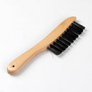 2Pcs Pool Snooker Billiard Table Brush Horsehair Rail Wooden Handle Tool