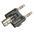 3pcs BNC Female Jack to Two Dual 4mm Banana Binding Male Plug Connector DHA