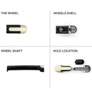 Black Zinc Alloy PVC Plastic Luggage Carry Handle Suitcase Handle Replacement