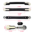 3X Black Zinc Alloy PVC Plastic Luggage Carry Handle Suitcase Handle Replacement