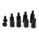180* Black Nylon M3 Hex Column Male-Female Standoff Spacers Screw Nut Ki OXO