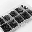 180* Black Nylon M3 Hex Column Male-Female Standoff Spacers Screw Nut Ki OXO