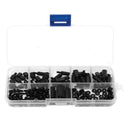 180* Black Nylon M3 Hex Column Male-Female Standoff Spacers Screw Nut Kit Box df