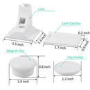 4X Magnetic Cabinet Locks Baby Safety Invisible Child Kids Proof Cupboard New df