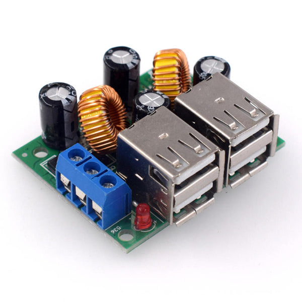 4 Port USB Power Charging Board Module 9V/40V To 5VDC-DC Step-down Car Charging