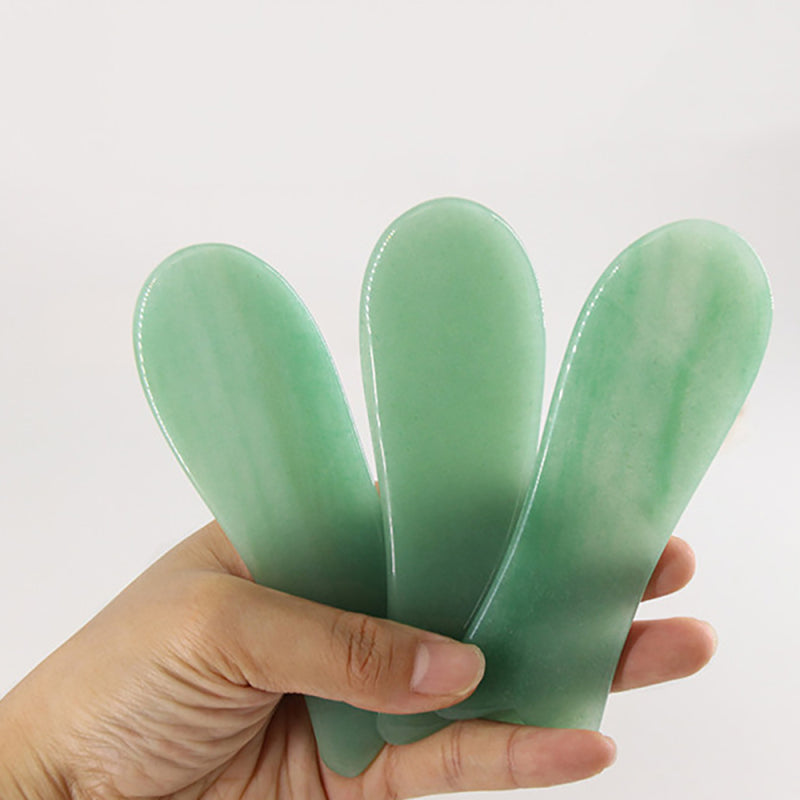 Natural Stone Guasha Facial Massage Faux Jade Face Body Massager Beauty To PNQ