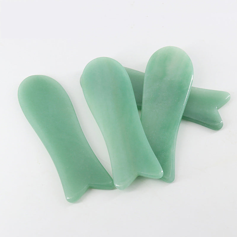 Natural Stone Guasha Facial Massage Faux Jade Face Body Massager Beauty To PNQ