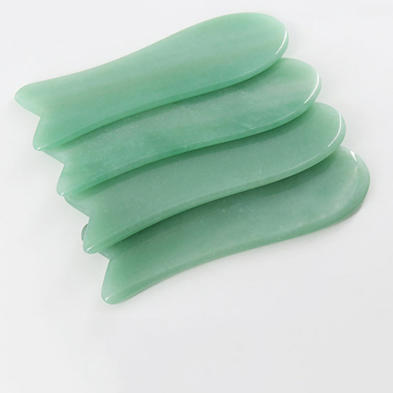 Natural Stone Guasha Facial Massage Faux Jade Face Body Massager Beauty To PNQ