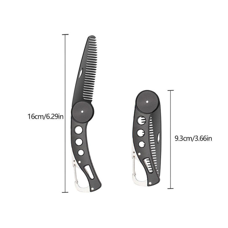 Portable Beard Comb Mens Shaving Pocket Comb Male Stainless Steel Mustac FAD