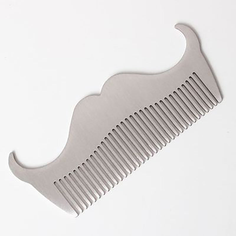 Men's Stainless Steel Anti-static Pocket Beard Comb Mustache Shaving Hai RYI