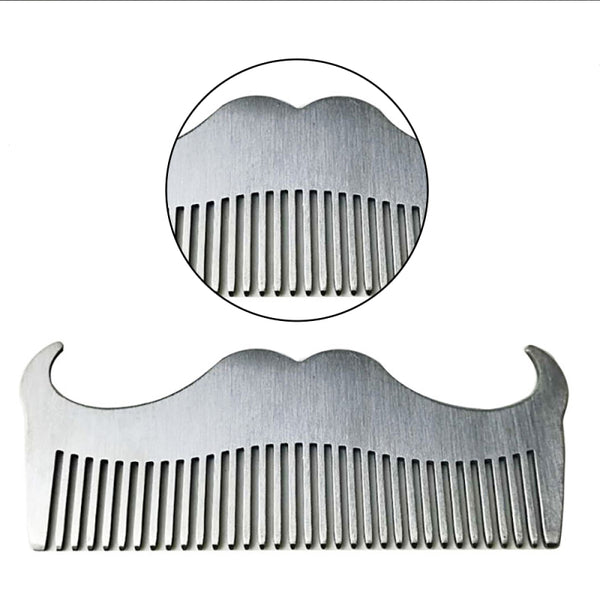 Men's Stainless Steel Anti-static Pocket Beard Comb Mustache Shaving Hai RYI