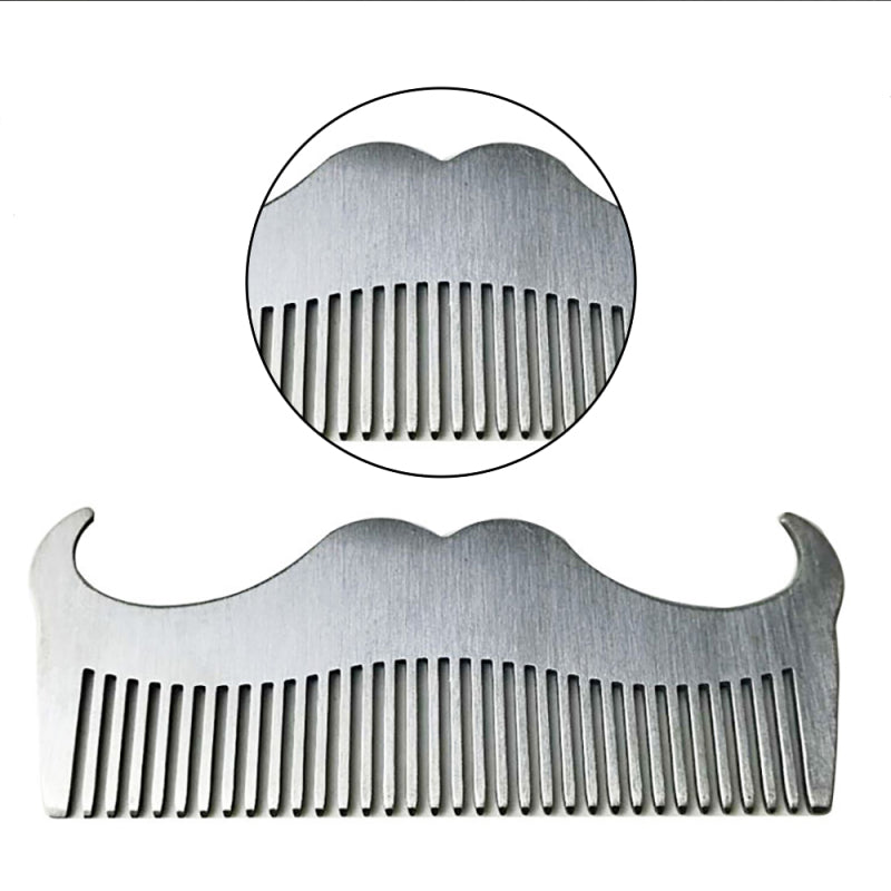 Men's Stainless Steel Anti-static Pocket Beard Comb Mustache Shaving Hai RYI