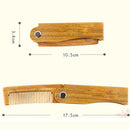 Sandalwood Wooden Folding Beard Mustache Comb Hair Brush Wide Tooth Anti- GLW