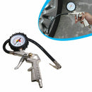 220 PSI Lock On Tire Inflator Air Pressure Gauge Pistol Chuck Flexible  DYA