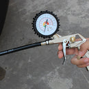 220 PSI Lock On Tire Inflator Air Pressure Gauge Pistol Chuck Flexible  DYA