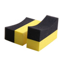 4pcs Car Tire Waxing Polishing Compound Washing Sponge Cleaning Pad Brush fgh