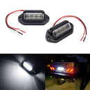 4pcs 6 LED 12V License Plate Light Car Boat Truck Trailer Waterproof