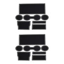 2 Sets Cup Holder & Center Console Car Mat Liner Accessories for Tesla YLY PTL
