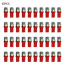 40PCS Super Red T10 Wedge 5-SMD 5050 LED Light bulbs W5W 2825 158 192 1 REN
