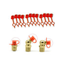 100PCS Grease Nipple Cap Grease Fitting Caps Red Dust Caps for Grease Protect jl