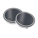 2PCS Car Boat Cup Holder LED Solar Auto Light Up Red Interior Mat Coaster OAW