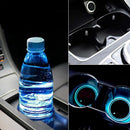 2PCS Car Boat Cup Holder LED Solar Auto Light Up Red Interior Mat Coaster