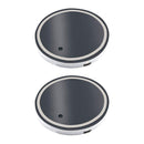 2PCS Car Boat Cup Holder LED Solar Auto Light Up Red Interior Mat Coaster OAW