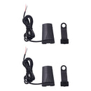 2PCS Motorcycle Rearview Mirror Waterproof Mobile Phone Charger USB Indica ALX