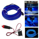 2PCS 4M LED Car Interior Wire Strip Atmosphere Cold Light Blue Decor S LZJ