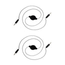 2PCS Black Telescopic 3.5mm AUX Car Audio Cable Right Angle 3.5MM Male To  FLB