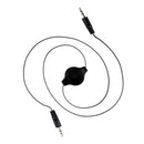 2PCS Black Telescopic 3.5mm AUX Car Audio Cable Right Angle 3.5MM Male To  FLB