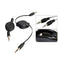 2PCS Black Telescopic 3.5mm AUX Car Audio Cable Right Angle 3.5MM Male T AUN