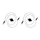 2PCS Black Telescopic 3.5mm AUX Car Audio Cable Right Angle 3.5MM Male To  FLB