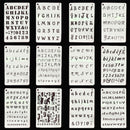 12pcs Letter Alphabet Number Scrapbooking Paper Cards Layering Stencils Pa RVK