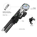 Bicycle Pump w/ Gauge High Pressure Meter Shock Bike Air Inflator Aluminum LKN