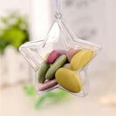 5 PCS Five-Pointed Star Transparent Plastic Craft Ball Acrylic Display RRC