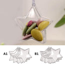 5 PCS Five-Pointed Star Transparent Plastic Craft Ball Acrylic Display RRC