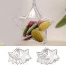 5 PCS Five-Pointed Star Transparent Plastic Craft Ball Acrylic Display RRC