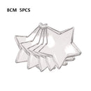 5 PCS Five-Pointed Star Transparent Plastic Craft Ball Acrylic Display RRC