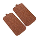 2pcs Silicone Mini Chocolate Block Bar Mould Mold Ice Tray Cake Decoratin CIK