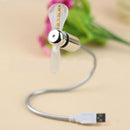Flexible LED Mini Power USB Fan Gooseneck For CarHome Office PC Notebook fg