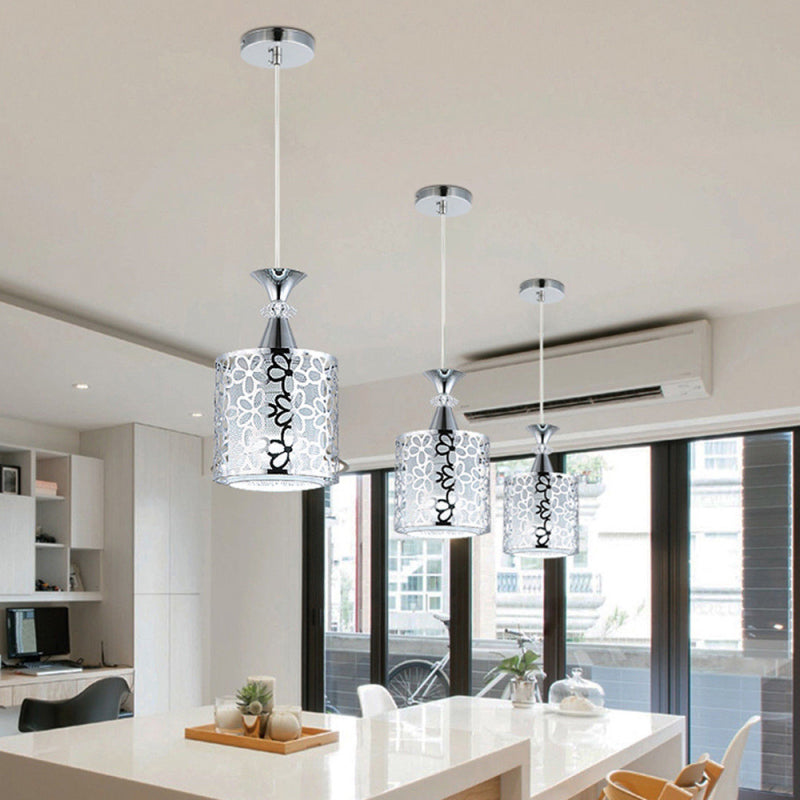 Modern Crystal Iron Ceiling Light Pendant Lamp Dining Room Chandelier NPJ