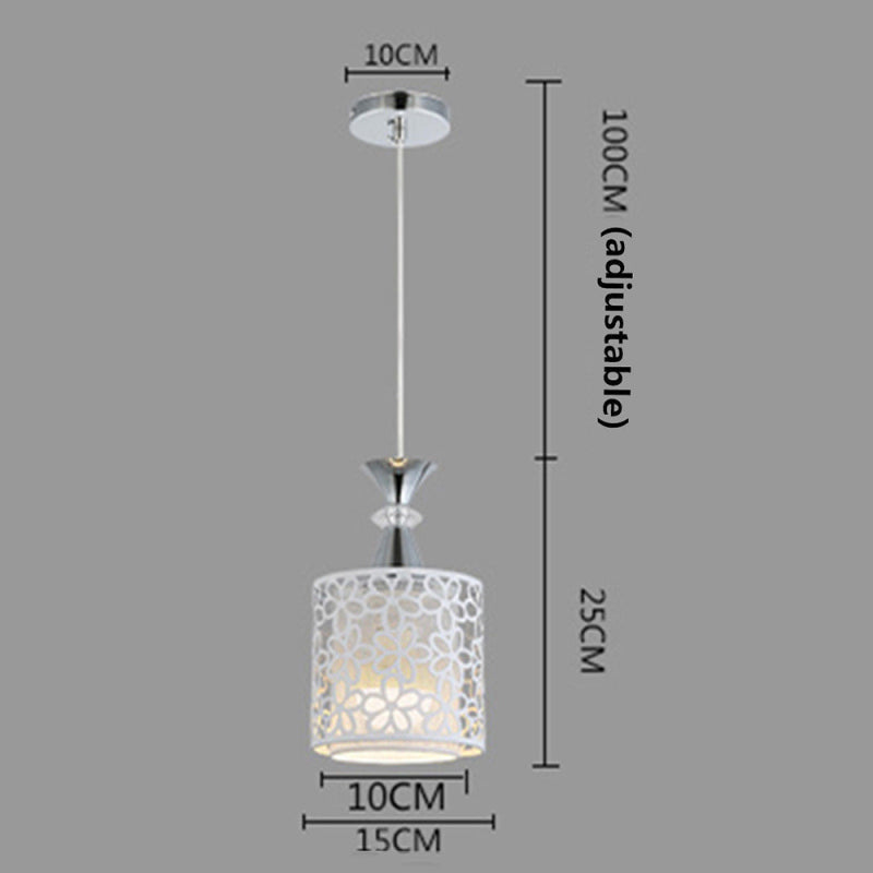 Modern Crystal Iron Ceiling Light Pendant Lamp Dining Room Chandelier NPJ