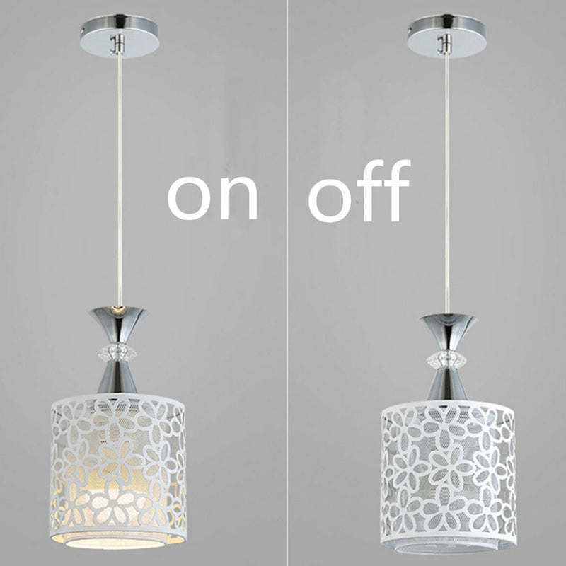 Modern Crystal Iron Ceiling Light Pendant Lamp Dining Room Chandelier NPJ