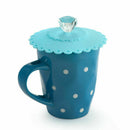 6X Silicone Cup Lid Glass Drink Cover Anti-dust Coffee Mug Suction Seal Lid Cap