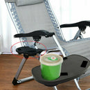 Portable Gravity Folding Lounge Beach Chairs Outdoor Camping Recliner Tray Tool
