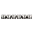 6 Pieces Magnetic Stainless Steel Spice Pot Herb Jar Storage Holder Cook FNH