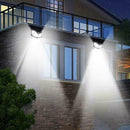 100 LED Solar Power Wall Light PIR Motion Sensor Waterproof Outdoor Garde OQH
